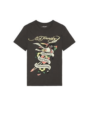 Ed Hardy Eagle Tee in Charcoal. Size L. Also in M.