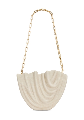 Cult Gaia Love Clutch in White.
