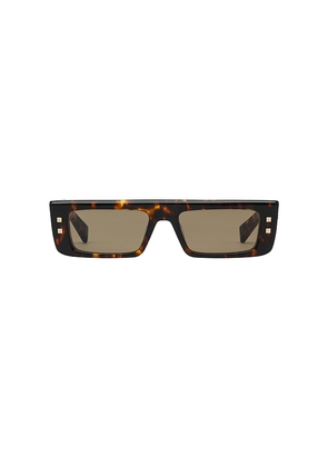 BALMAIN B-army Iii Sunglasses in Brown.