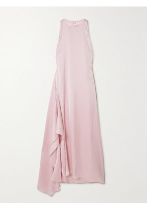 JW Anderson - Asymmetric Draped Duchesse-satin Maxi Dress - Pink - UK 6,UK 8,UK 10,UK 12,UK 14
