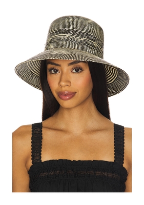 Brixton Lopez Panama Straw Bucket Hat in Black,Neutral. Size S. Also in XS.