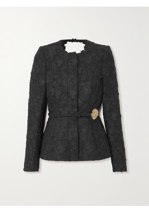 Oscar de la Renta - Embellished Lace Jacket - Black - US0,US2,US4,US6,US8,US10