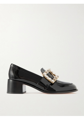 Roger Vivier - Viv Rangers Crystal-embellished Patent-leather Loafers - Black - IT35,IT35.5,IT36,IT36.5,IT37,IT37.5,IT38,IT38.5,IT39,IT39.5,IT40,IT40.5,IT41,IT41.5,IT42