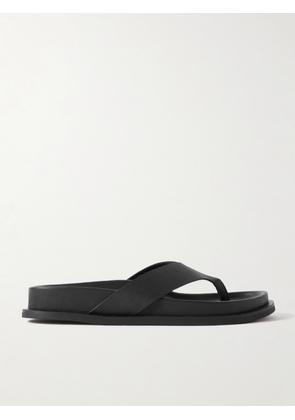 ST. AGNI - Thong Leather Flip Flops - Black - IT35,IT36,IT37,IT38,IT39,IT40,IT41,IT42