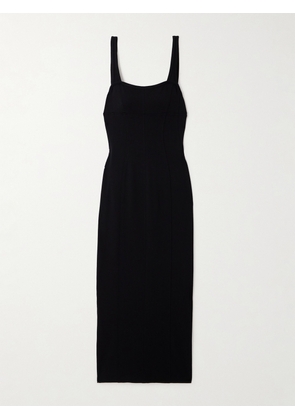 HELMUT LANG - Cutout Paneled Ponte Midi Dress - Black - US00,US0,US2,US4,US6,US8,US10,US12