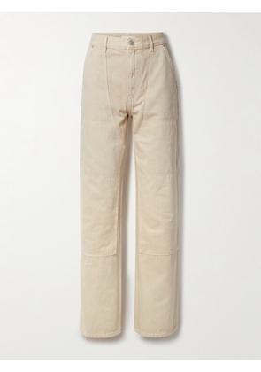 HELMUT LANG - Carpenter High-rise Straight-leg Jeans - Ecru - 24,25,26,27,28,29