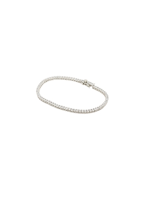Alexa Leigh Everyday Tennis Bracelet in Metallic Silver.