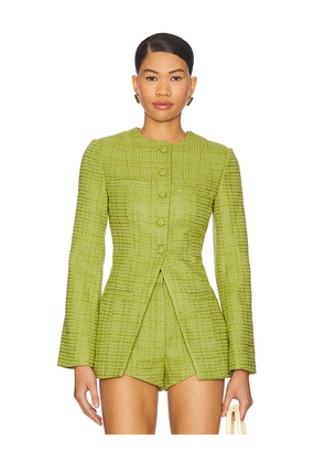 Amanda Uprichard x REVOLVE Berlin Jacket in Green. Size M. Also in XS, S.