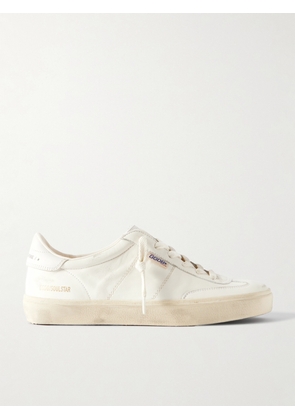 Golden Goose - Soul-star Logo-print Distressed Leather Sneakers - White - IT35,IT36,IT37,IT38,IT39,IT40,IT41,IT42