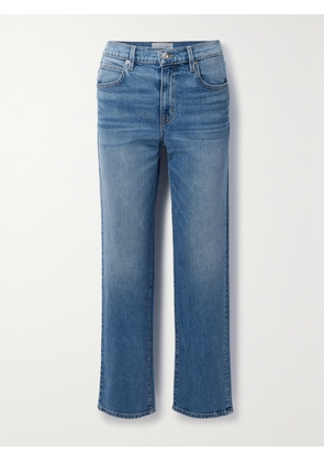 SLVRLAKE - Sophie Distressed Mid-rise Straight-leg Organic Jeans - Blue - 23,24,25,26,27,28,29,30,31,32