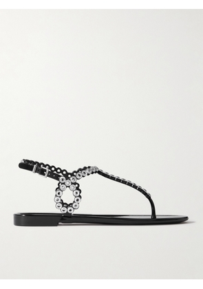Aquazzura - Almost Bare Crystal-embellished Pvc Sandals - Black - IT35,IT35.5,IT36,IT36.5,IT37,IT37.5,IT38,IT38.5,IT39,IT39.5,IT40,IT40.5,IT41,IT41.5,IT42