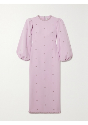 HUISHAN ZHANG - Joelle Crystal-embellished Recycled-crepe Maxi Dress - Pink - UK 6,UK 8,UK 10,UK 12,UK 14,UK 16