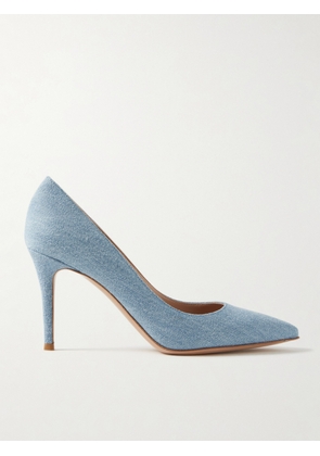 Gianvito Rossi - Gianvito 85 Denim Pumps - Blue - IT35,IT35.5,IT36,IT36.5,IT37,IT37.5,IT38,IT38.5,IT39,IT39.5,IT40,IT40.5,IT41,IT41.5,IT42
