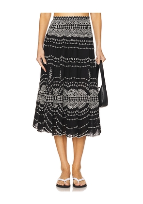 Charo Ruiz Ibiza Livvy Midi Skirt in Black. Size L. Also in S.