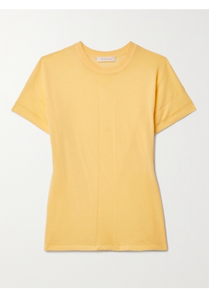 Diotima - Jimmy Pointelle-trimmed Organic Cotton T-shirt - Yellow - 1,2,3,4