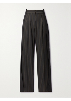 Diotima - Stona Paneled Twill Straight-leg Pants - Black - 1,2,3,4