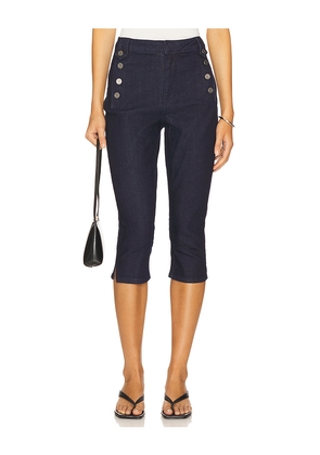 AFRM Dione Sailor Capri Jeans in Denim-Dark. Size 24. Also in 25, 26, 29, 31.
