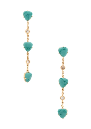 Ettika Mystic Drop Earrings in Metallic Gold.