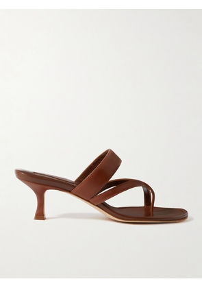 Manolo Blahnik - Susa 50 Leather Sandals - Brown - IT35,IT35.5,IT36,IT36.5,IT37,IT37.5,IT38,IT38.5,IT39,IT39.5,IT40,IT40.5,IT41,IT41.5,IT42,IT43