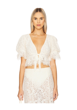 AFRM Wayla Top in Cream. Size 2X. Also in L, M, S, XL, XS, XXS.