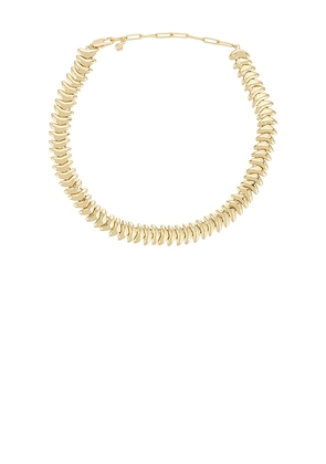 Ettika Metal Vortex Chain Necklace in Metallic Gold.