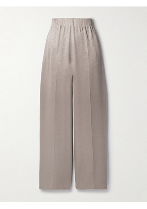FFORME - Maud Metallic Cloqué Wide-leg Pants - Neutrals - x small,small,medium,large,x large