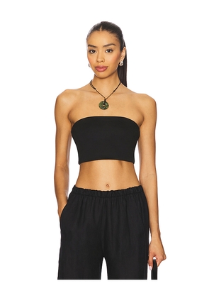 Enza Costa Essential Bandeau Top in Black. Size L. Also in XS, M.