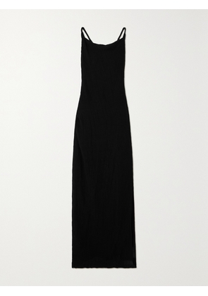 Faithfull - + Net Sustain Palermo Crinkled Linen-blend Maxi Dress - Black - x small,small,medium,large,x large,xx large