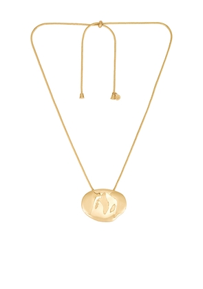 Ettika Molten Metal Collar Necklace in Metallic Gold.