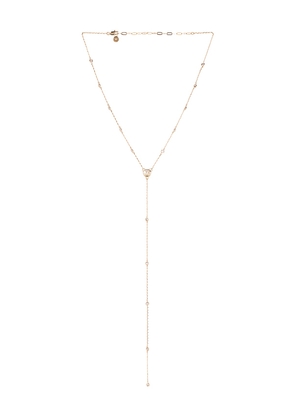 Ettika Santorini Shell Lariat Necklace in Metallic Gold.