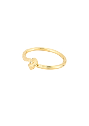 Eddie Borgo Knotted Bangle Bracelet in Metallic Gold.