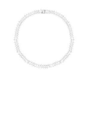 Eddie Borgo Marquise Riviera Necklace in Metallic Silver.
