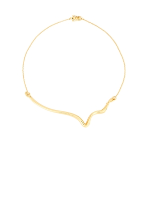 Eddie Borgo Curled Neckpiece in Metallic Gold.