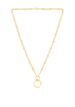 Eddie Borgo Curled Link Pendant in Metallic Gold.