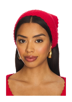 GUIZIO Knit Bandana in Red.