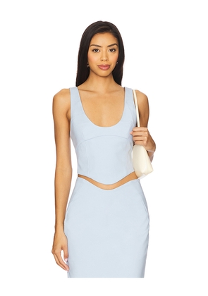 Camila Coelho Lotta Top in Baby Blue. Size S. Also in XS, XXS.
