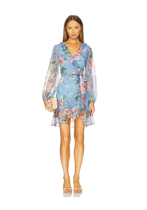 Bardot Triple Frill Dress in Blue. Size 10. Also in 2.