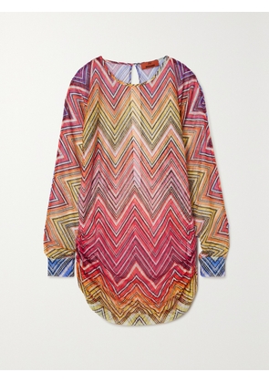 Missoni - Mare Cold-shoulder Printed Tulle Mini Dress - Multi - IT36,IT38,IT40,IT42,IT44,IT46,IT48