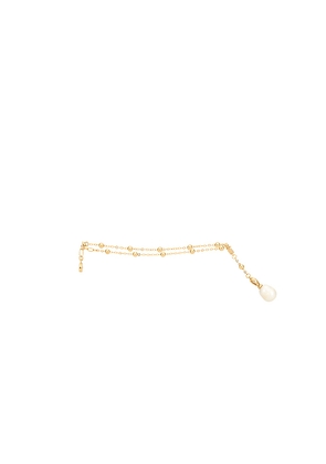 Ettika Elegant Dangle Chain Anklet in Metallic Gold.
