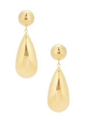 Epifene Ball & Drop Earrings in Metallic Gold.