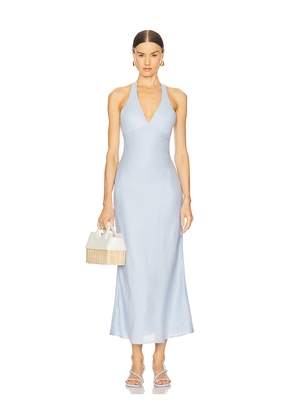 Bardot Paola Halter Midi Dress in Baby Blue. Size 10. Also in 2, 4.