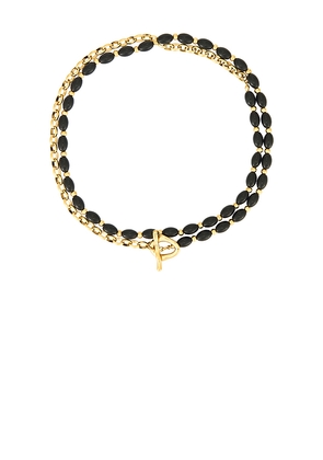 BRACHA Catalina Necklace in Metallic Gold,Black.