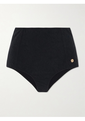 Versace - Embellished Jacquard Bikini Briefs - Black - 1,2,3,4,5