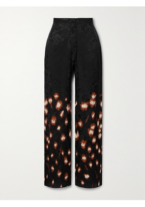 Johanna Ortiz - + Net Sustain Aromatic Evenings Printed Satin-jacquard Straight-leg Pants - Black - US0,US2,US4,US6,US8,US10,US12
