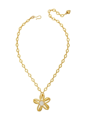 Brinker + Eliza Aloha Necklace in Metallic Gold.