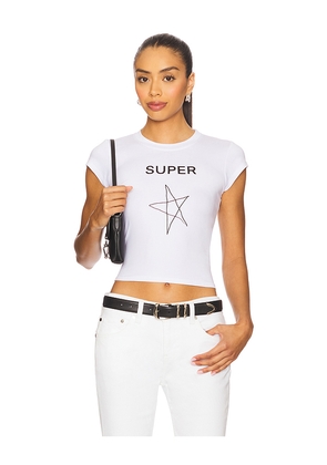 Bella Venice The Star Tee in White. Size L. Also in XS, S.