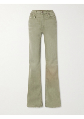 R13 - Jane Distressed High-rise Wide-leg Jeans - Green - 24,25,26,27,28,29,30,31