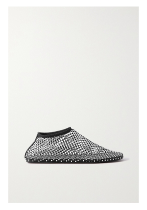 Christopher Esber - Minette Crystal-embellished Mesh Ballet Flats - Black - IT35,IT36,IT37,IT38,IT39,IT40,IT41