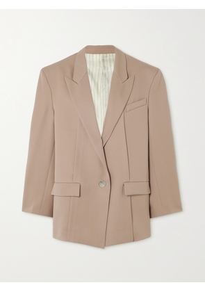 The Attico - Glen Oversized Wool-twill Blazer - Neutrals - IT36,IT38,IT40,IT42,IT44,IT46