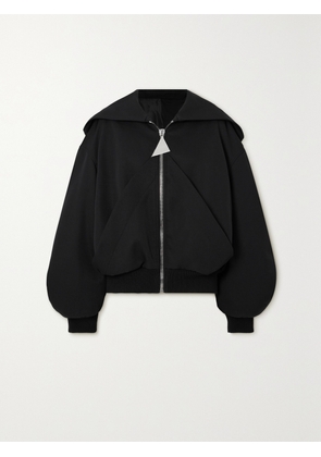 The Attico - Hooded Oversized Wool-twill Bomber Jacket - Black - IT36,IT38,IT40,IT42,IT44,IT46